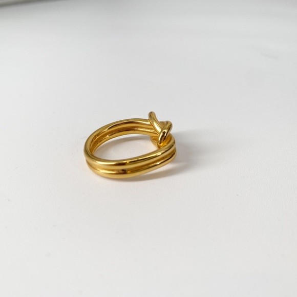 Hermes Atame Gold Metal Scarf Ring with Box Rare Vintage - Picture 11 of 12